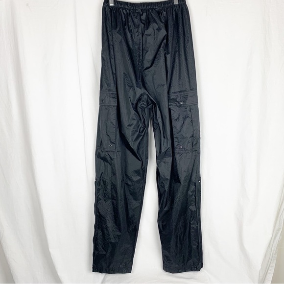 Stearns Dry Wear Waterproof Nylon Ripstop Rain Pants Black Pull-on Mesh sz M - Picture 1 of 16